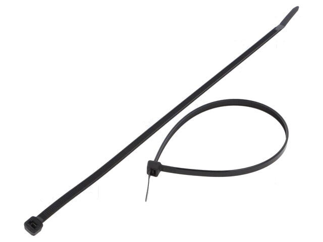 Kabelbinder; L: 250mm; W: 4,8mm; polyamide; 222N; zwart; Ømax: 66mm Kabelbinder; L: 250mm; W: 4,8mm; polyamide; 222N; zwart; Ømax: 66mm